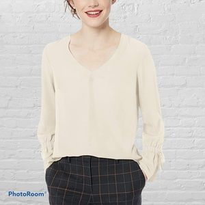 J. Crew Mercantile Bow-Sleeve Top (NWOT)